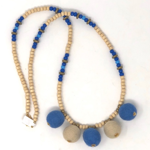 Long Wood Beaded Necklace - Picture 3 of 7